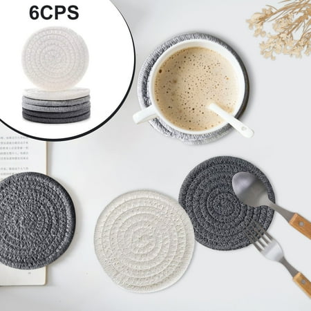 

Yinguo Cotton Pad Glass Cotton Set Absorbent Hand-woven Pad Super Pad Heat- Cotton 6PCS Wool Pad Round Kitchen，Dining & Bar