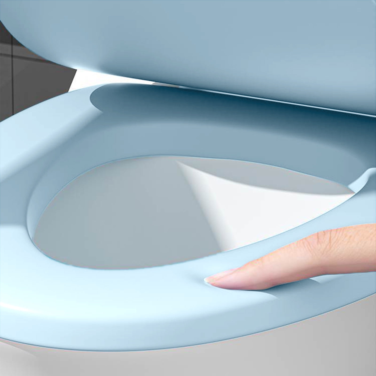 Uscallm Intelligent Heated Toilet Seat, Universal Round Toilet Seat, Soft Close Hinges Easy Installation, Durable Plastic Bathroom Upgrade, Comfortable Thickened Foam Cushion