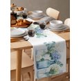 thumbnail image 3 of Table Runner Dresser Scarf 14 x 72 Inch Spring Floral Hydrangea Leaves Bottle Watercolor Illustration Table Runners Non-Slip Heat Kitchen Dining Table Decor for Indoor Outdoor Home Party Decoration, 3 of 7
