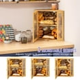 thumbnail image 6 of Corner Bread box for Kitchen Countertop,Farmhouse Bread Box with Acrylic Wavy Door Panel,Large Bread box for kitchen countertop,Food Storage Container (Natural, Extra Large), 6 of 14
