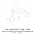 thumbnail image 2 of 100Pcs Nylon Plastic Round Snap in Type Locking Furniture Hole Plugs Cover, 2 of 9