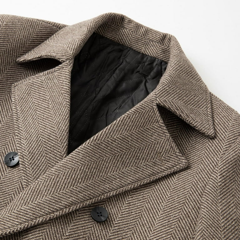Mens tweed pea coat store