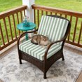 thumbnail image 4 of Outdoor Patio Cushion Covers 4 Pack Light Green Stripes Patio Chair Cushion Covers with Ties and Zipper Farmhouse Linen Stripes Waterproof Outdoor Seat Cushion Covers for Patio Furniture 22"x20", 4 of 9