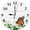 Nwd-15, variant on Eveokoki Wildflower Butterfly Wood Wall Clock Silent Non-Ticking Battery Operated Clocks, Spring Floral Round Clock for Home Living Room Office School Kitchen Bedroom Bathroom Wall Decor 10 Inch