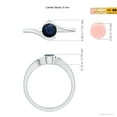 thumbnail image 5 of Angara Natural 0.6 Ct. Blue Sapphire Solitaire Ring in Sterling Silver for Women (Ring Size: 6.5), 5 of 10