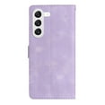 thumbnail image 2 of SaniMore Wallet Case for Samsung Galaxy S23 Plus 6.6" 2023, PU Leather Embossed Flower Shockproof [Card Slots + Cash Pocket + Removeable Wrist Strap] Kickstand Full Protective Business Shell, Purple, 2 of 11