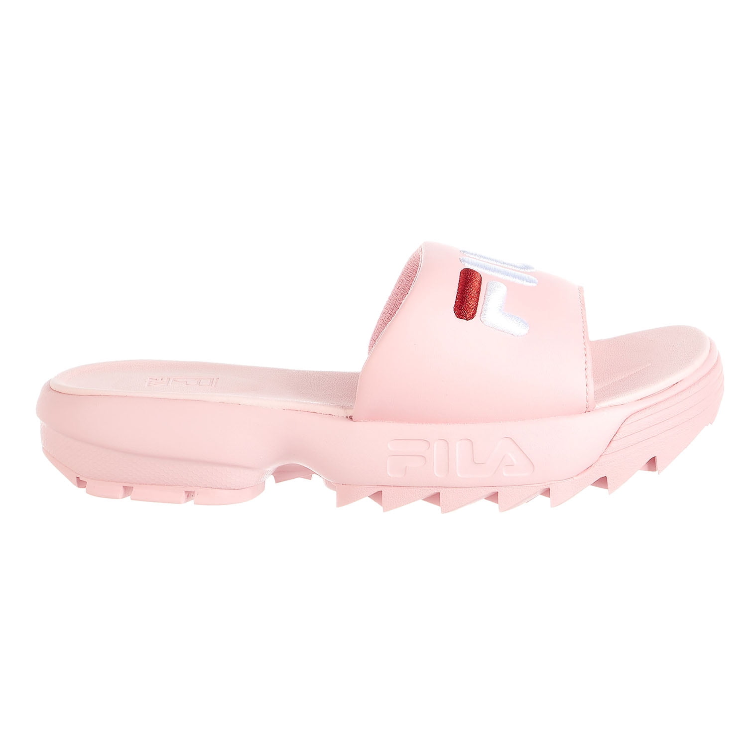 light pink fila slides