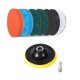 thumbnail image 2 of Juego de 12PCS/SET de almohadillas de cepillo de taladro eléctrico, kit de fregadora eléctrica, kit de limpieza, cepillo de limpieza, almohadilla de estropajo para limpiar alfombras, vidrio y coches., 2 of 7