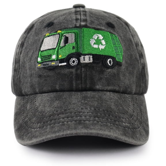 Womens Hats Unisex Baseball Vintage Garbage Truck Graphic Print Adjustable Dad Outdoor Distressed Baseball Caps Black L