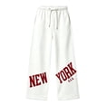 thumbnail image 4 of FYDUU Boys Baggy Sweatpants Straight Leg Joggers Drawstring Elastic Waist Open Bottom Athletic Sweatpant Casual Pants Comfort School Wear Vacation Pants 12-13 Years, 4 of 5