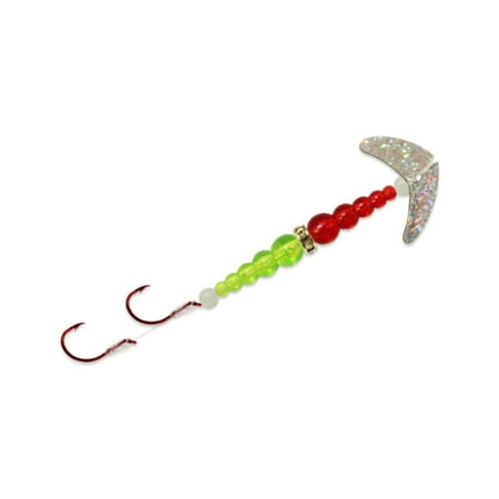 Mack s Lure Double Whammy Kokanee Pro #4 Silver/Ruby/Chartreuse Spinnerbaits