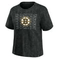 thumbnail image 2 of Women's Fanatics  Black Boston Bruins Faded Wash T-Shirt, 2 of 3