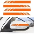 thumbnail image 1 of Yazoeia 4PCS Car Rear View Mirror Stickers, Waterproof Auto Side Rearview Mirrors Decal Stripes, Universal Anti-Collision Striped Automotive Warning Stripes for Most Vehicles (Orange) CJC912-114721, 1 of 6