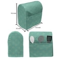 thumbnail image 5 of Abstract Lounger Chair Bag, Simplistic Natural Pattern of Continued Hearts on Diagonal Stripes, High Capacity Storage with Handle Container, Lounger Size, Dark Seafoam Pale Green, by Ambesonne, 5 of 5