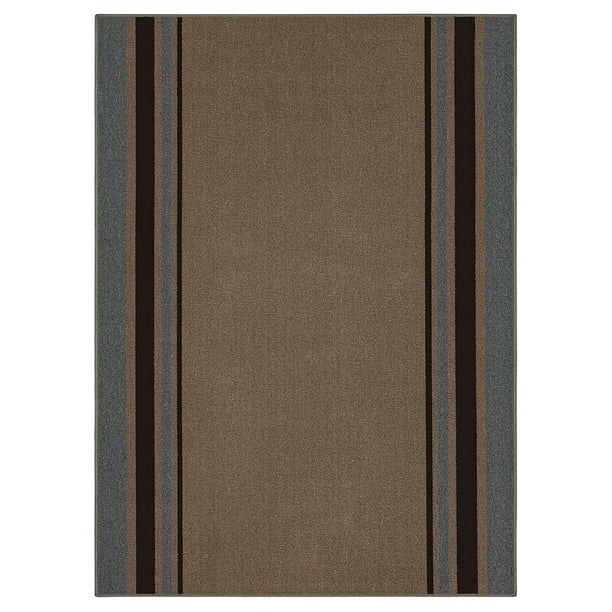 Mainstays Titan Stripe Indoor Living Room Area Rug, Grey, 5'x7
