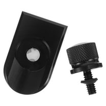 LULULION 1Pc Black Aluminum Alloy Motorcycle Seat Bolt Set with Knurled Sides for Quick Release