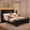 Black, variant on SIBEDS Full Adjustable Bed Frame with LED Lights, Linen Upholstered Wingback Bed, Ergonomic Head Incline, Black