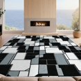 thumbnail image 2 of Design&I 8'x10' Washable Area Rug Fragmented Mosaic Interlocking Shapes Modern Abstract Design for King Size Bedroom, Under Bed, Sleek Flatweave Pet Friendly, 2 of 7