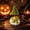 B, variant on Mini Halloween Witch Hat Pumpkin Ornament Realistic Grinning Fake Foam Pumpkin Decor for Dining Table Fireplace Mantel Shelf Cabinet Holiday Fall Party Centerpiece, Halloween, Green, Style A