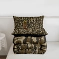 thumbnail image 5 of meiyoeat Camo Letter Print King Size Comforter Sets For Kids,Camouflage Alphabet C Design Comforters King Size For Adults,Black Reversible,3 Pieces, 5 of 7