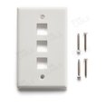 thumbnail image 4 of Placa de Pared TRUE CABLE Keystone de 3 Puertos Mate Blanco, 4 of 7