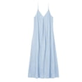 thumbnail image 6 of Summer Dresses for Women Casual Backless Spaghetti Strap V Neck Loose Flowy Beach Vacation Maxi Cotton Linen Dress,Sizes S-2XL, 6 of 6