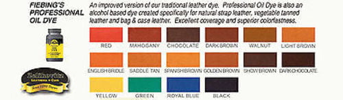Fiebing's Leather Colors, Water Based Leather Dye For Natural