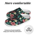 thumbnail image 6 of Wukai Green Tropical Leaves Print Women's Indoor Bedroom Slipper Slip On Shoes, Unisex House Shoes with Anti-Skid Sole for Men, Gift for Women Men-37/38, 6 of 7