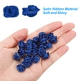 thumbnail image 4 of Unique Bargains Mini Satin Ribbon Roses Tiny Fabric Flowers Embellishments Rosettes Applique Dark Blue 50 Pcs, 4 of 5
