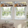 thumbnail image 2 of LALILO Kitchen Curtain Valance Winter Sunrise Beach Sunset Rod Pocket Window Curtain 52"x 18" Set of 2, 2 of 5
