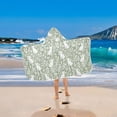 thumbnail image 2 of Yayeee Kids Hooded Towel with Hand Pockets Beach Soft Absorbent Bath Wrap 50 x 23.5 inch, Green Floral Cat Pattern, 2 of 5