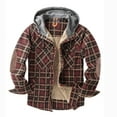 thumbnail image 3 of Hvyesh Men's Winter Zip Up Hoodie Sherpa Fleece Sweatshirt Warm Thick heavyweight Coats Flannel Plaid Jacket Shirts, 3 of 9