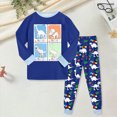 thumbnail image 2 of Toddler Baby Boy Outfit Sets Fall Winter Clothes Kaprioy Cotton Pjs Set Kids Boys Pajamas Sleepwear 2T 3T 4T 5T 6T 7T 2PCS Long Sleeve 3D Dinosaur T Shirts Tops Pants Clothes Set, 2 of 4