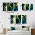 thumbnail image 4 of Designart "Liquid Dreams in Teal and Yellow III" Abstract Wall Art Set Of 3 - Teal Abstract Gallery Wall Set For Home Decor, 4 of 7