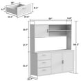 thumbnail image 5 of FUFU&GAGA 59"W Kitchen Cabinet Pantry with Sleek Design & Ample Storage - 59"W 68.5"H Oak, 5 of 5