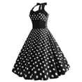 thumbnail image 3 of RXIRUCGD Robe de Femmes, Mode Femmes Vintage Impression Licol Sans Manches Soirée Parti Bal Bal Bal Robe, 3 of 7