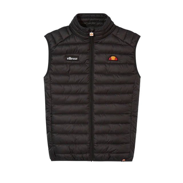 ellesse chaleco acolchado para hombre BARDY - Chaleco, sin mangas, cuello alto, cierre de cremallera Negro S (Small)
