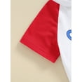 thumbnail image 7 of FEORJGP 4th of July Clothes for Baby Boys 0 6M 12M 18M 2T 3T Kids Toddler Short Sleeve T-shirt Crew Neck Letter Print Tops Star Stripe Print Shorts Se Fashion Cute Casual Summer Daily Outfit, 7 of 7