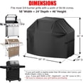 thumbnail image 2 of Grill Cover BBQ Gas Grill Cover for Outdoor Grill RipProof Fade Material Barbecue Cover with HookandLoop Straps & Adjustable Hem Drawstring ( ), 2 of 7