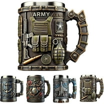 LZCKDPX Military 3D Mug, Beautiful Army Themed Mug, 15 Oz Personalized Coffee Cup, 3D Print Mug, Gift for Veterans - Salute to the Heroes (Style-A),Style-A