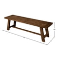 thumbnail image 2 of Alpine Furniture Newberry Wood Dining Bench in Medium Brown, 2 of 8