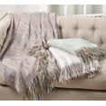 thumbnail image 2 of K-Cliffs - Faux Mohair Shabby Chic Throw Blanket - Aqua - 50"x60", 2 of 2