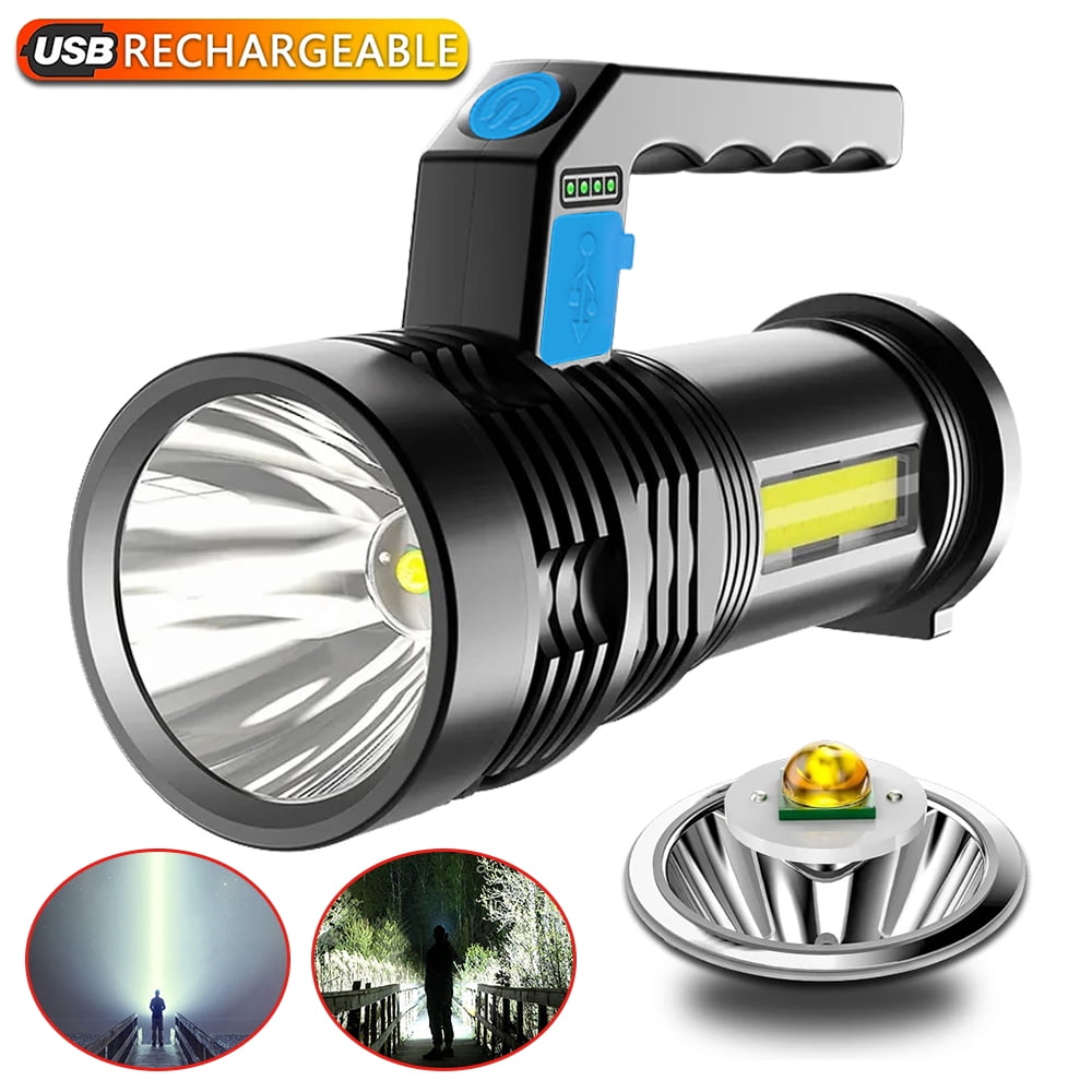 Super Bright LED Searchlight,Portable Handheld Spotlight Flashlight Rechargeable