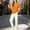 Orange, variant on NAISIBABY Little and Big Girls Set (3-14T), Short Sleeve T-Shirt and Jogger Sweatpant Kids Athletic Outfit 2-Piece Orange 12T