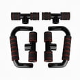 thumbnail image 2 of Set de 2 Push up Stands Soporte Antideslizante para flexiones Abdomen, Brazos, Pecho Gym Cardio Beat Rojo, 2 of 4