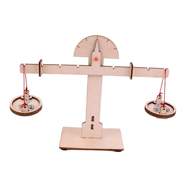 Wooden Balance Scale Learning Material Accessories Recognition & Counting  Addition Toy DIY for Boys Girls Ages 4 Years Old Pretend Play 