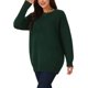 thumbnail image 4 of Suéter casual de manga larga con cuello redondo y bolsillos para mujer INSPIRE CHIC XL verde oscuro, 4 of 5