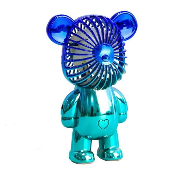 Mini ventilador en forma de oso, ventilador de mano, ventilador portátil de plástico, ventilador de mano de plástico, muy versátil