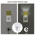thumbnail image 3 of Salouo Sunflowers On Black And White Stripes for Night Lights Plug into Wall 1 Pack, 0.5W Plug in Night Light with Dusk-to-Dawn Light Sensor LED Nightlight for Bathroom, Adult, Hallway-UK, 3 of 7