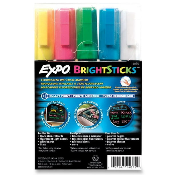 Expo, SAN14075, Bright Sticks Marker Set, 5 / Set
